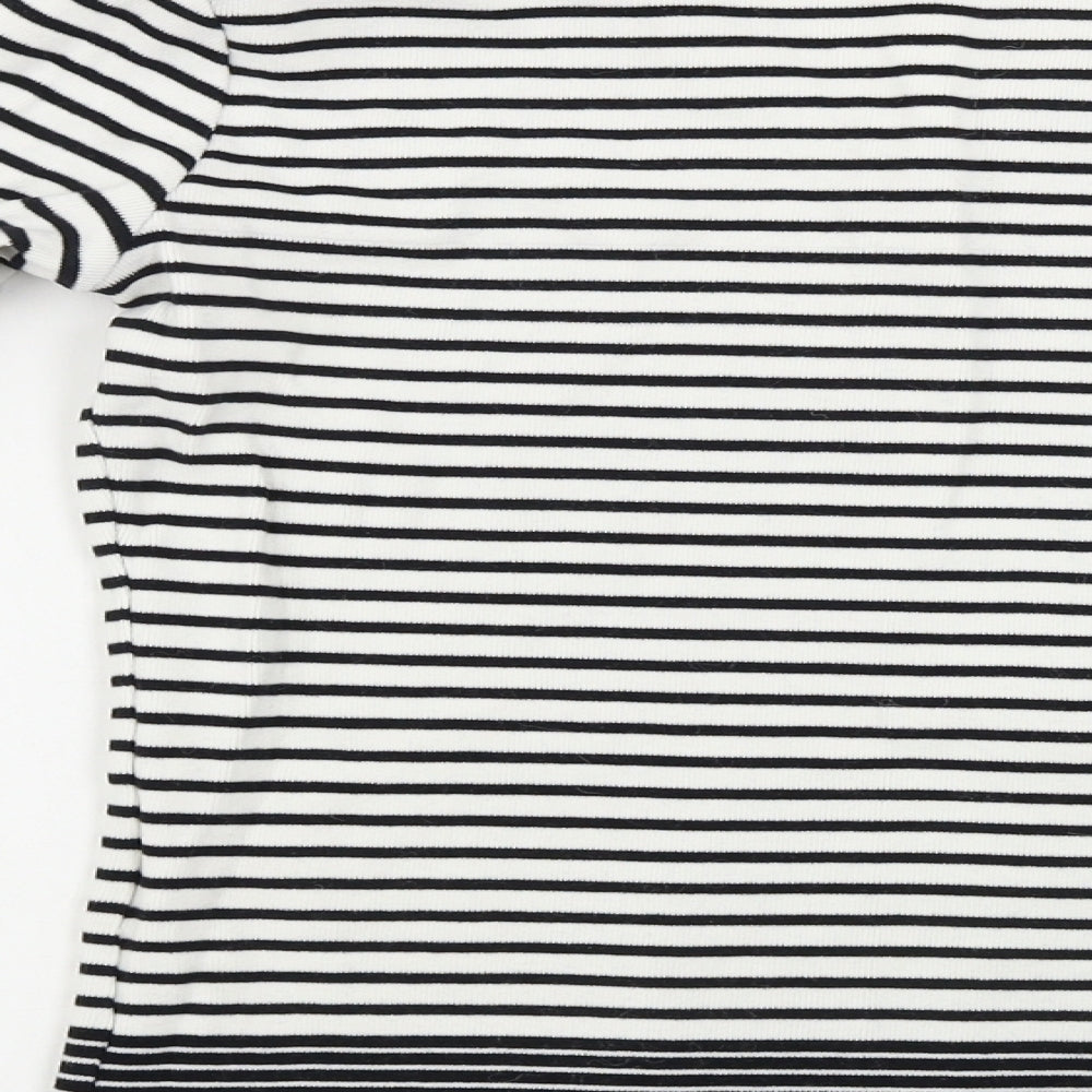 NEXT Womens White Striped  Pullover Jumper Size 12