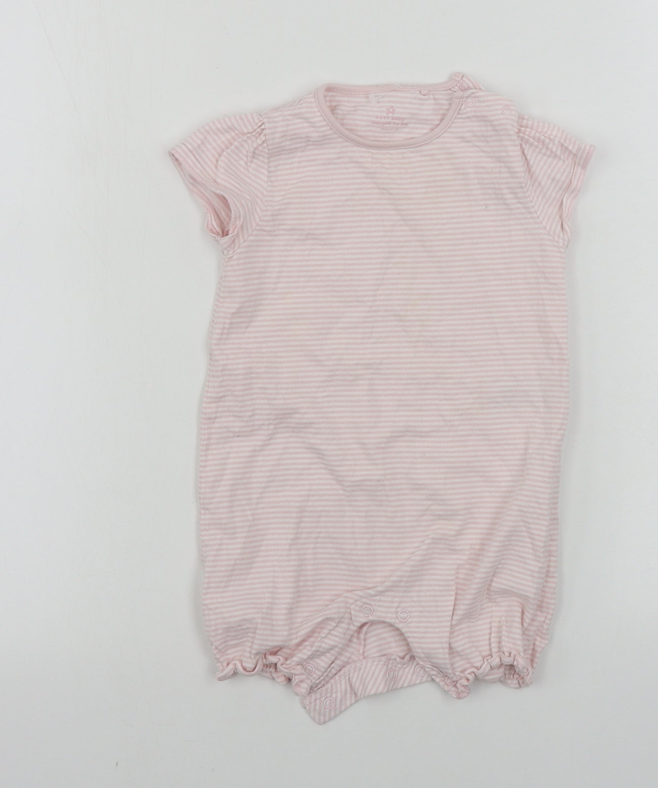 NEXT  Girls Pink Striped  Babygrow One-Piece Size 12-18 Months