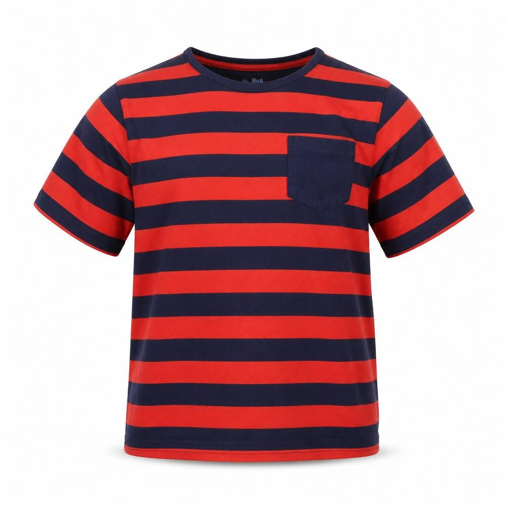 Marks & Spencer Boys Orange Striped   Pyjama Top Size 11-12 Years