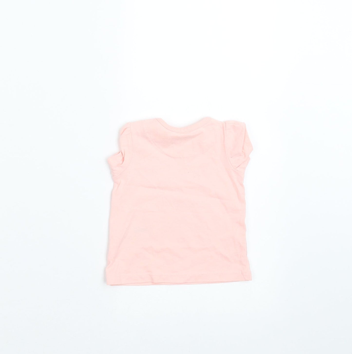Nutmeg Girls Pink   Basic T-Shirt Size Newborn  - hearts