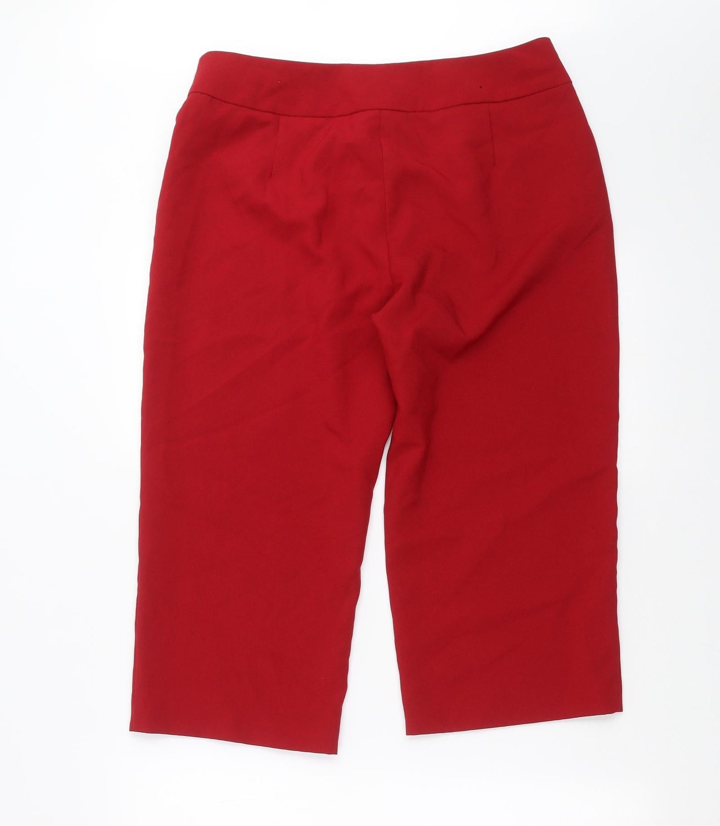 BM Womens Red   Cropped Trousers Size 14 L20 in