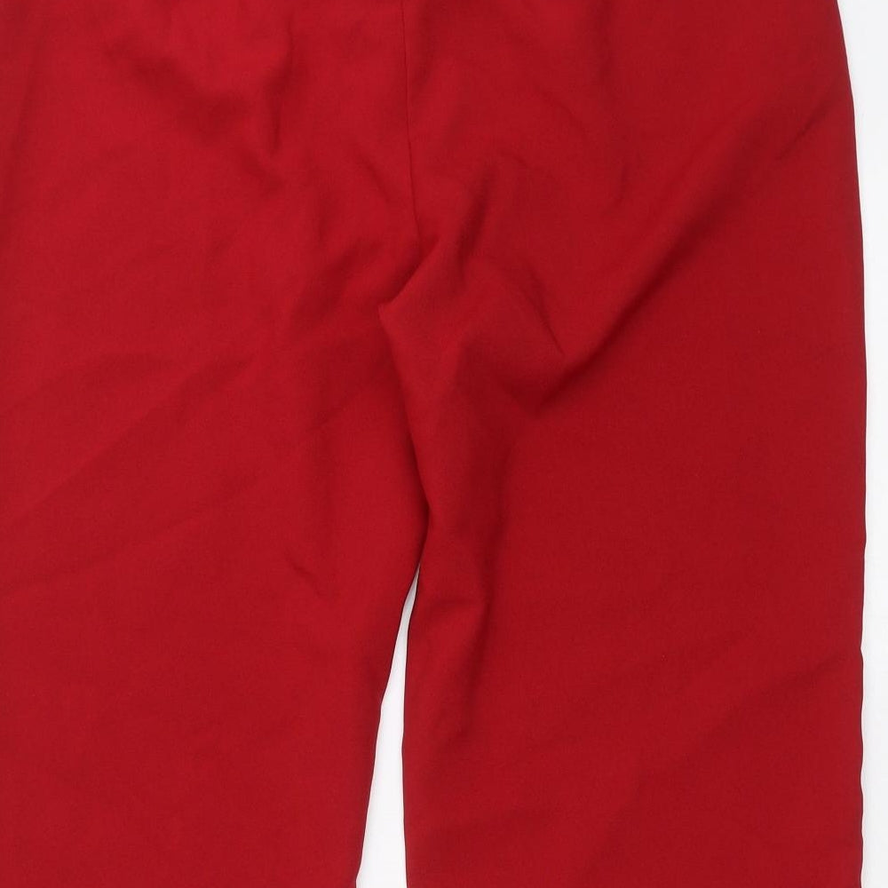 BM Womens Red   Cropped Trousers Size 14 L20 in
