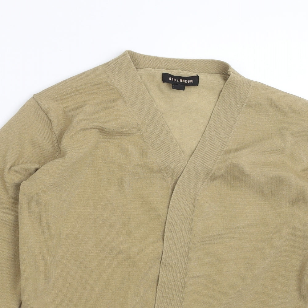 QED London Womens Beige  Knit Cardigan Jumper Size S