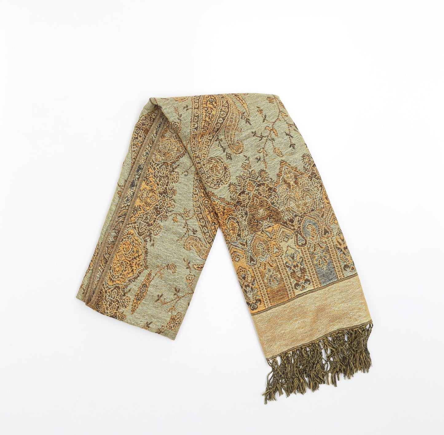 Preworn Womens Gold Floral   Shawl/Wrap
