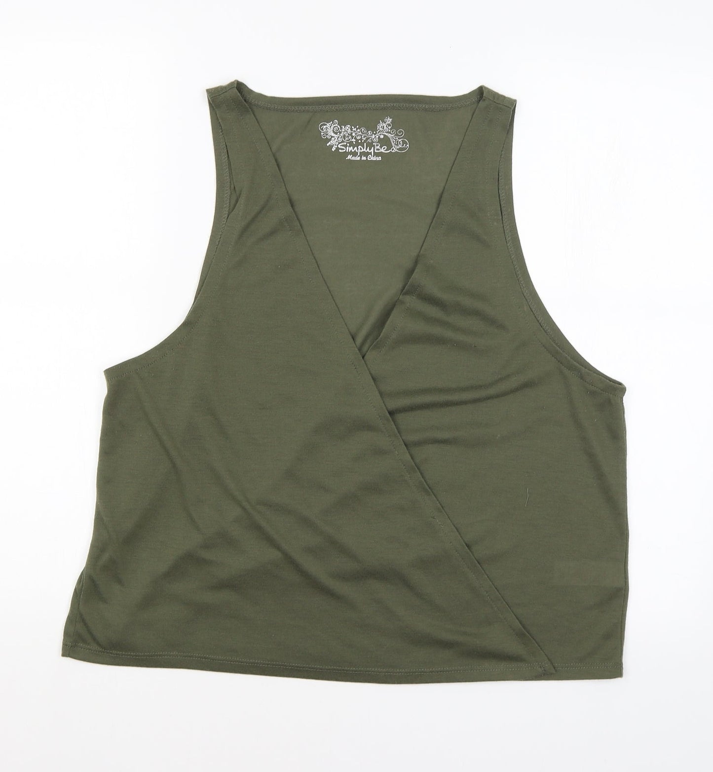 Simply Be Womens Green   Wrap Tank Size 22