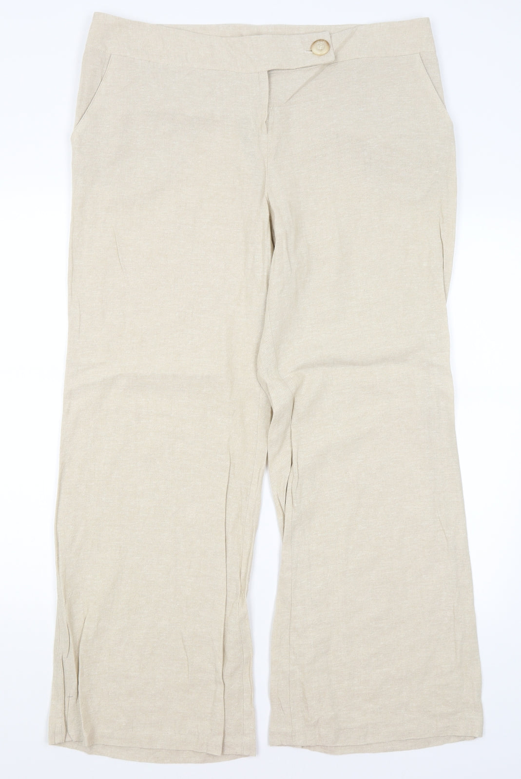 Preworn Womens Beige   Trousers  Size 16 L29 in