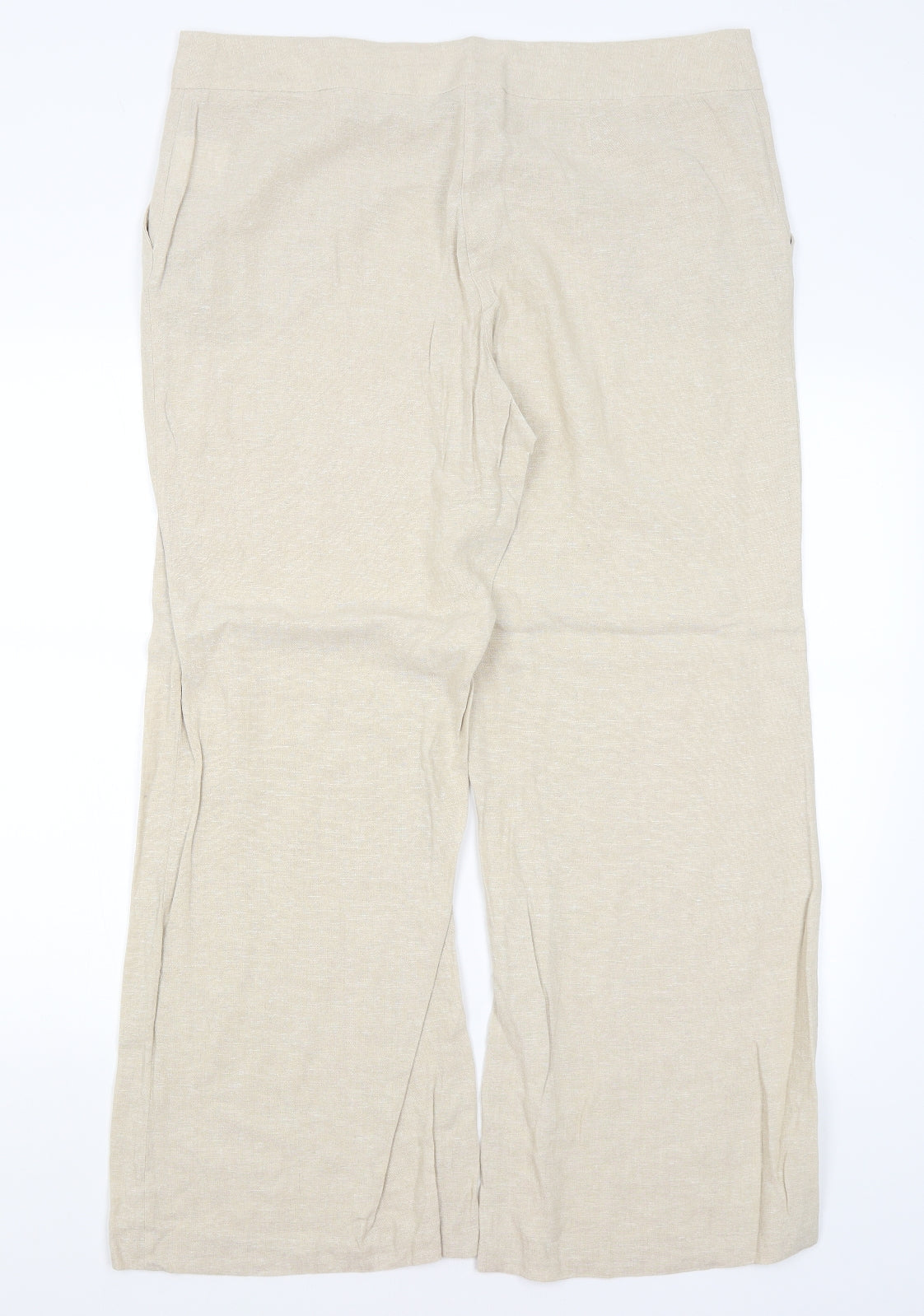 Preworn Womens Beige   Trousers  Size 16 L29 in