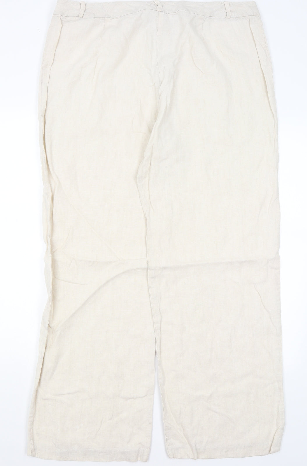M&S Womens Beige   Trousers  Size 18 L31 in