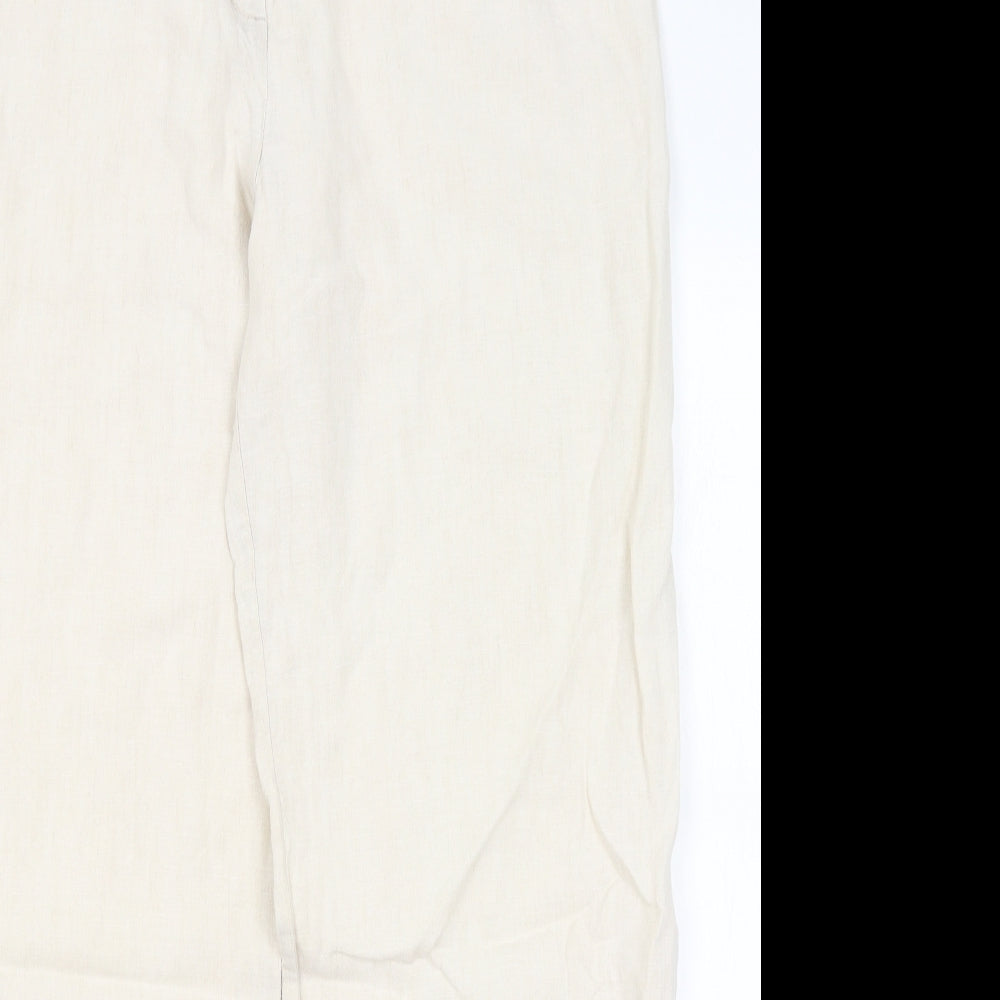 M&S Womens Beige   Trousers  Size 18 L31 in