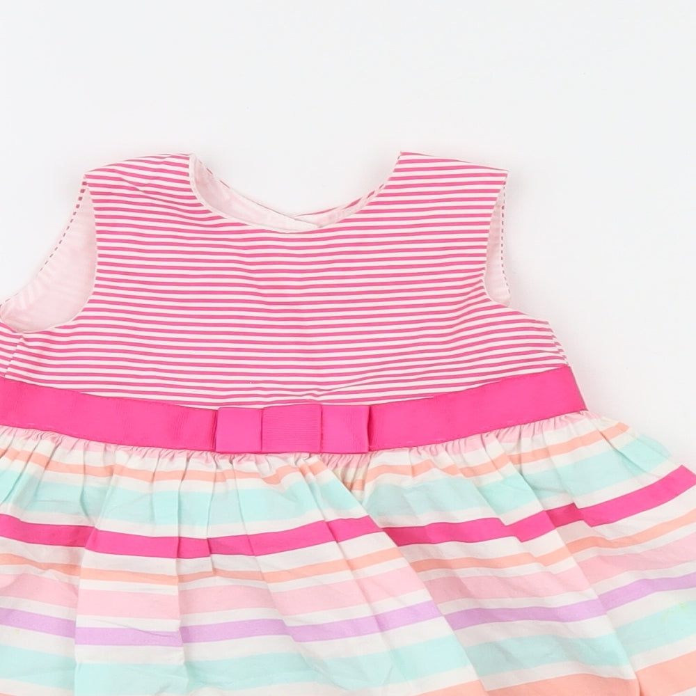 George Girls Ivory Striped  Tank Dress  Size 3-6 Months
