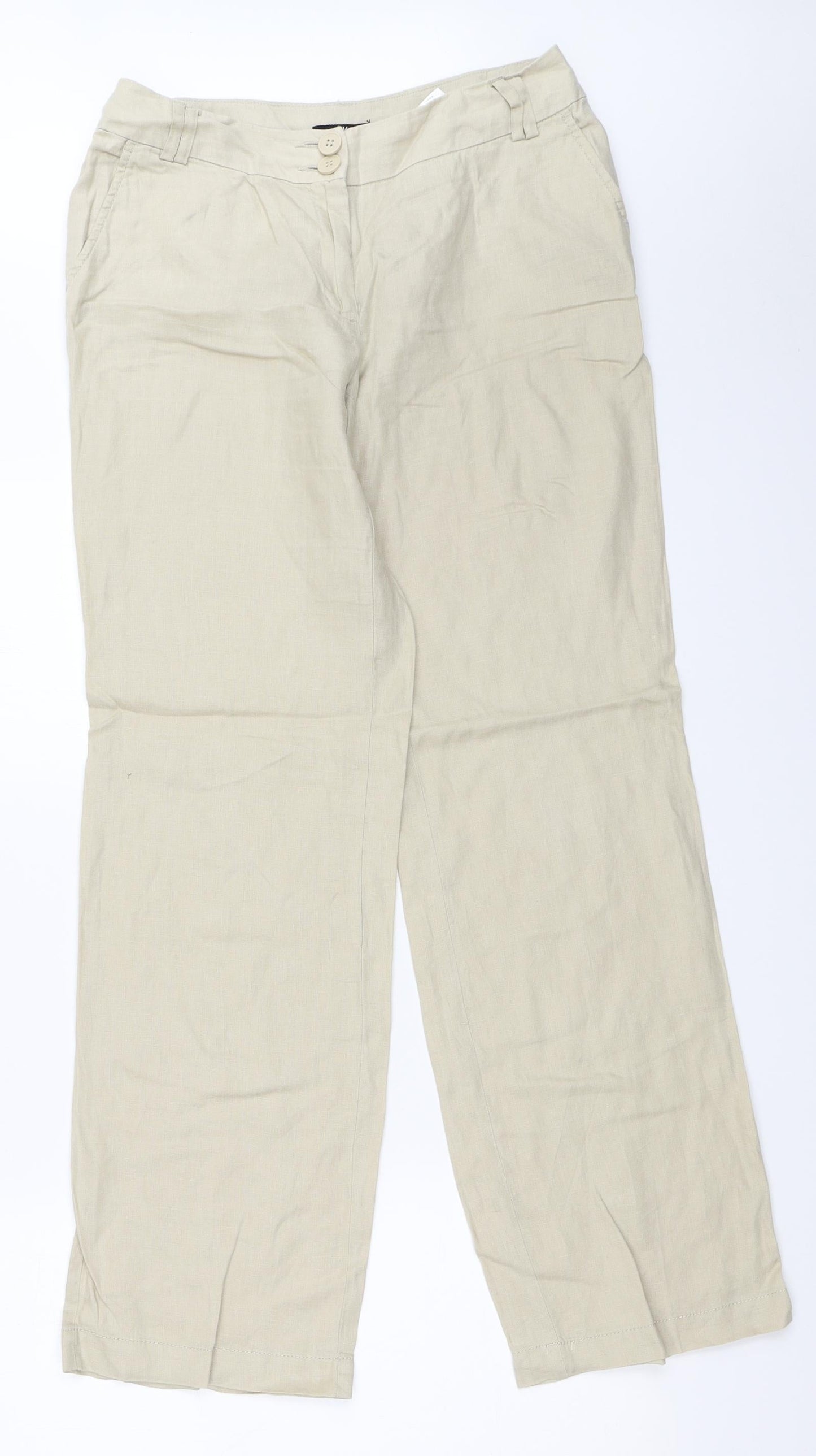 H&M Womens Beige   Trousers  Size 36 L31 in