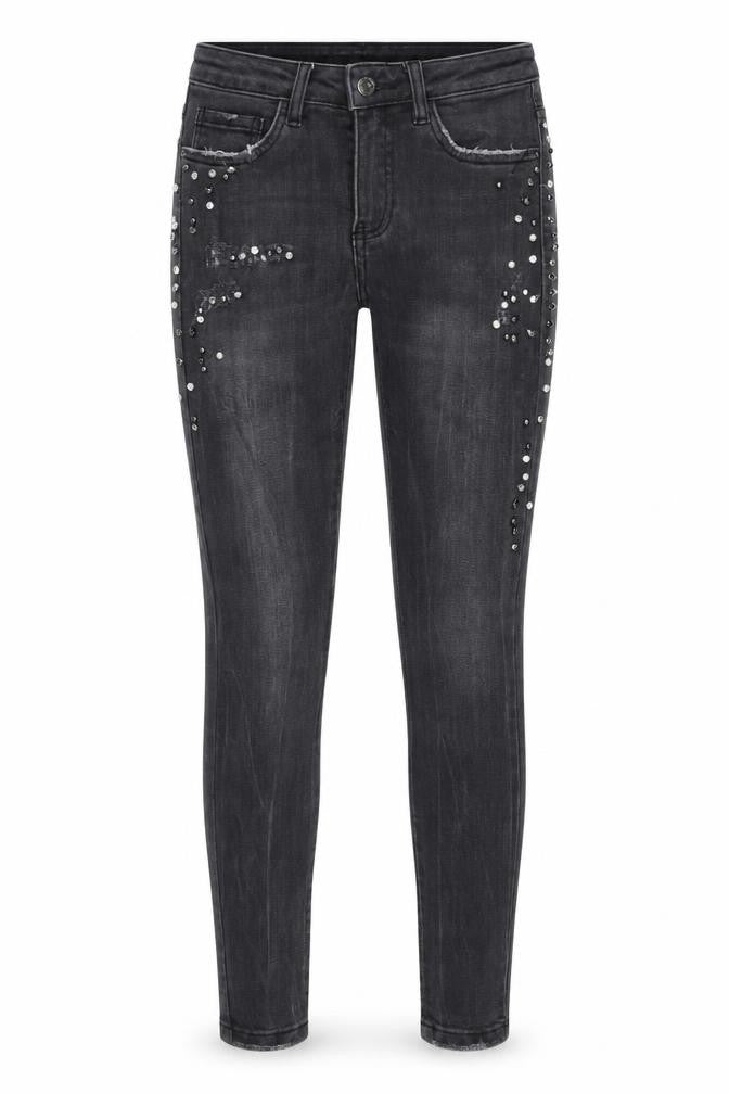 Queen Hearts Womens Grey  Denim Skinny Jeans Size XS L27 in