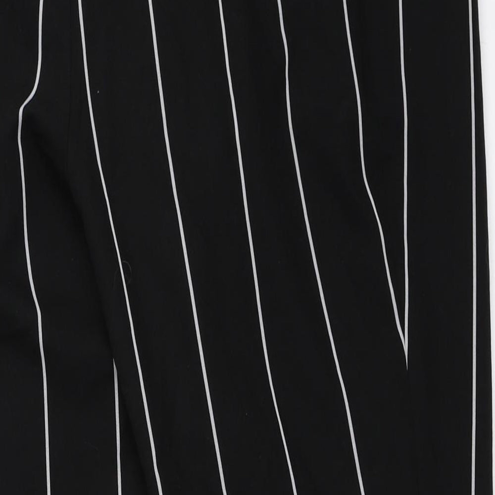 Miss Selfridge Womens Black Striped  Trousers  Size 12 L25 in
