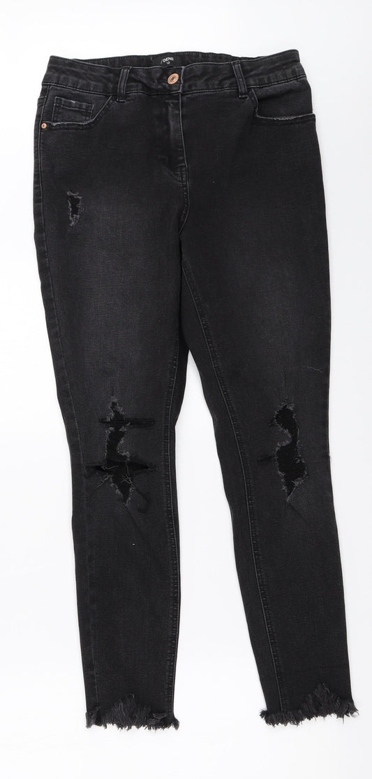 Matalan Womens Black   Skinny Jeans Size 12 L26 in