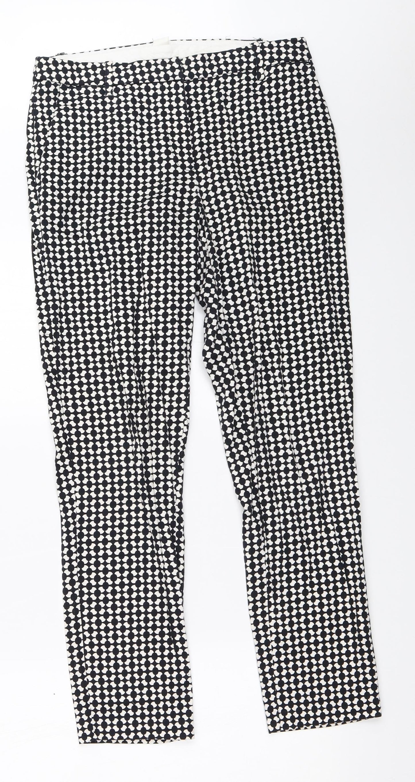 H&M Womens Black   Capri Trousers Size 36 L27 in