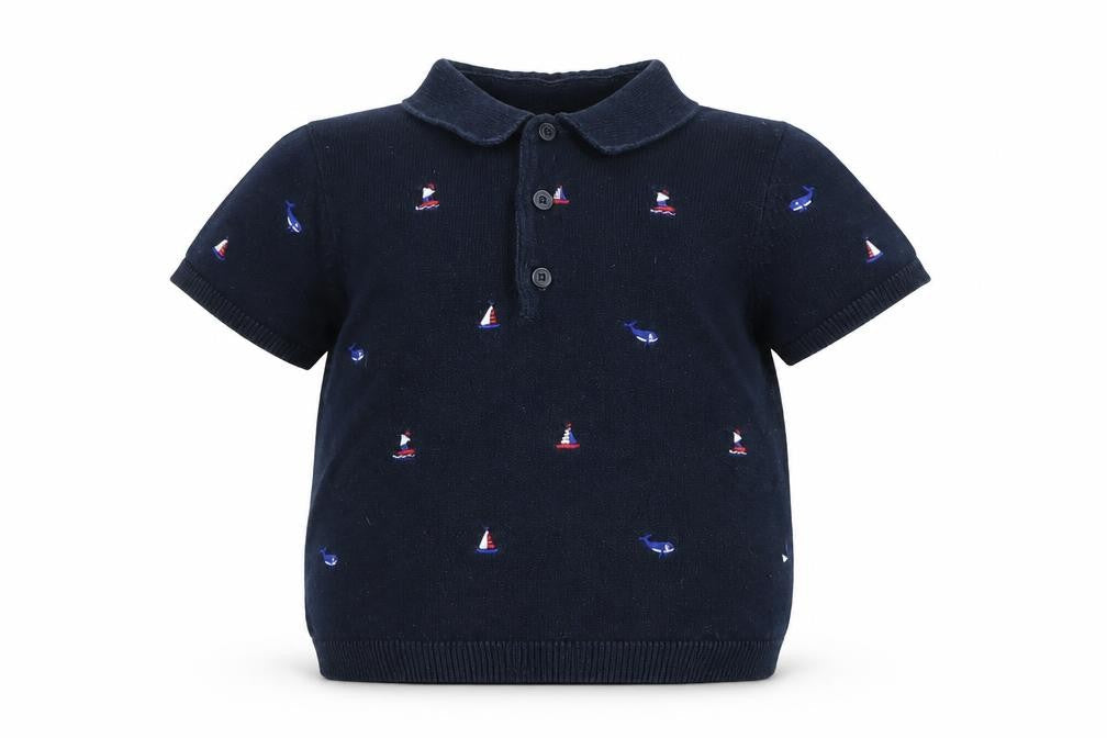 NEXT Boys Blue Geometric  Basic Polo Size 2 Years