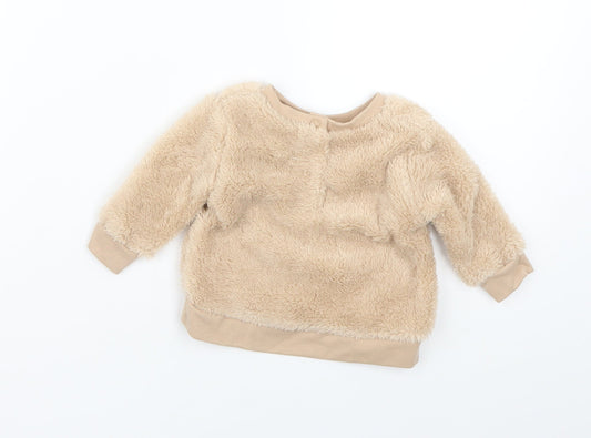 Jack & Lily Baby Beige Geometric  Pullover Jumper Size 0-3 Months