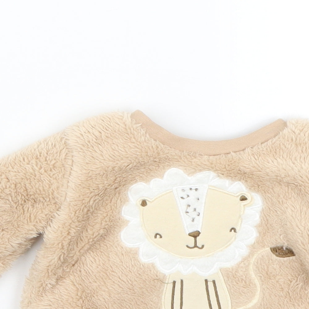 Jack & Lily Baby Beige Geometric  Pullover Jumper Size 0-3 Months