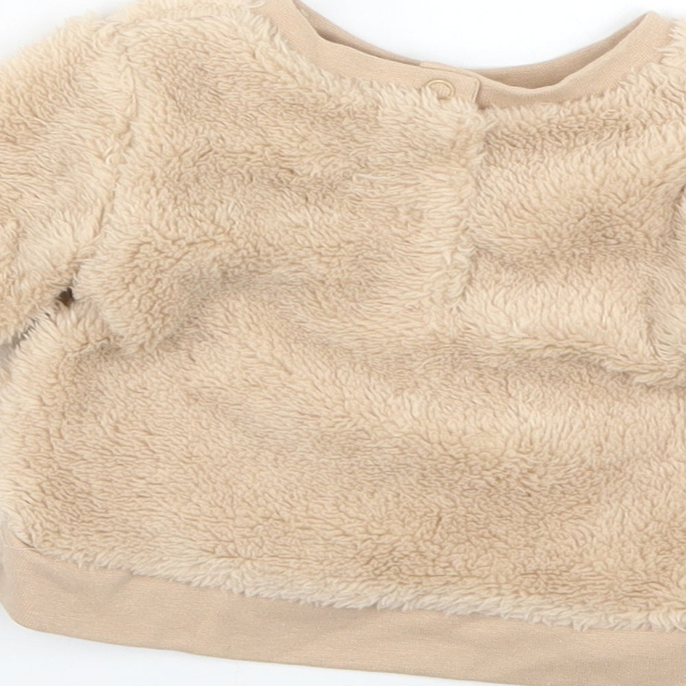Jack & Lily Baby Beige Geometric  Pullover Jumper Size 0-3 Months