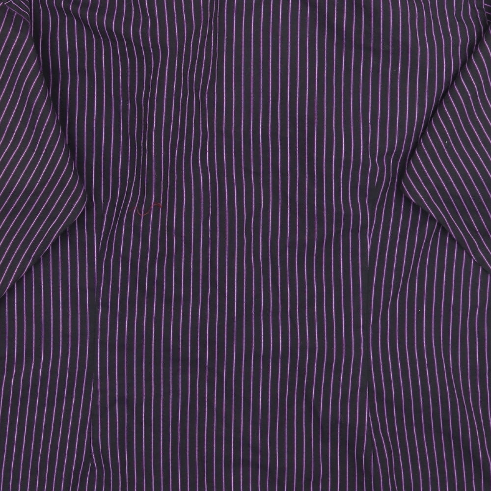 Cedar Wood State Mens Purple Striped   Button-Up Size L