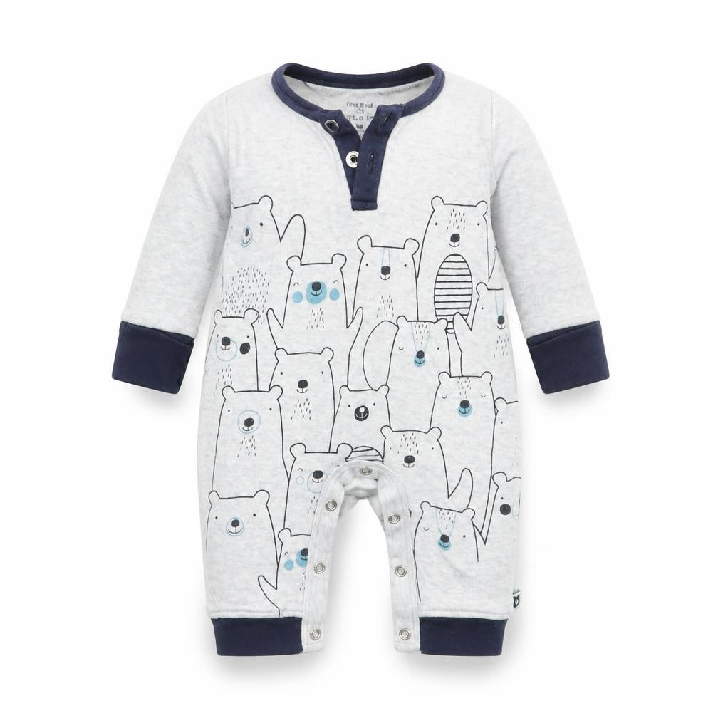 F&F Baby Grey Geometric  Babygrow One-Piece Size 0-3 Months
