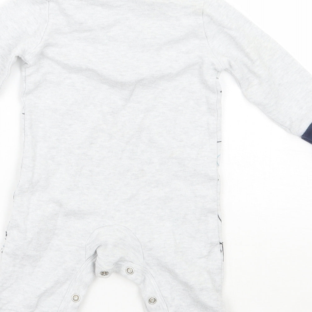 F&F Baby Grey Geometric  Babygrow One-Piece Size 0-3 Months