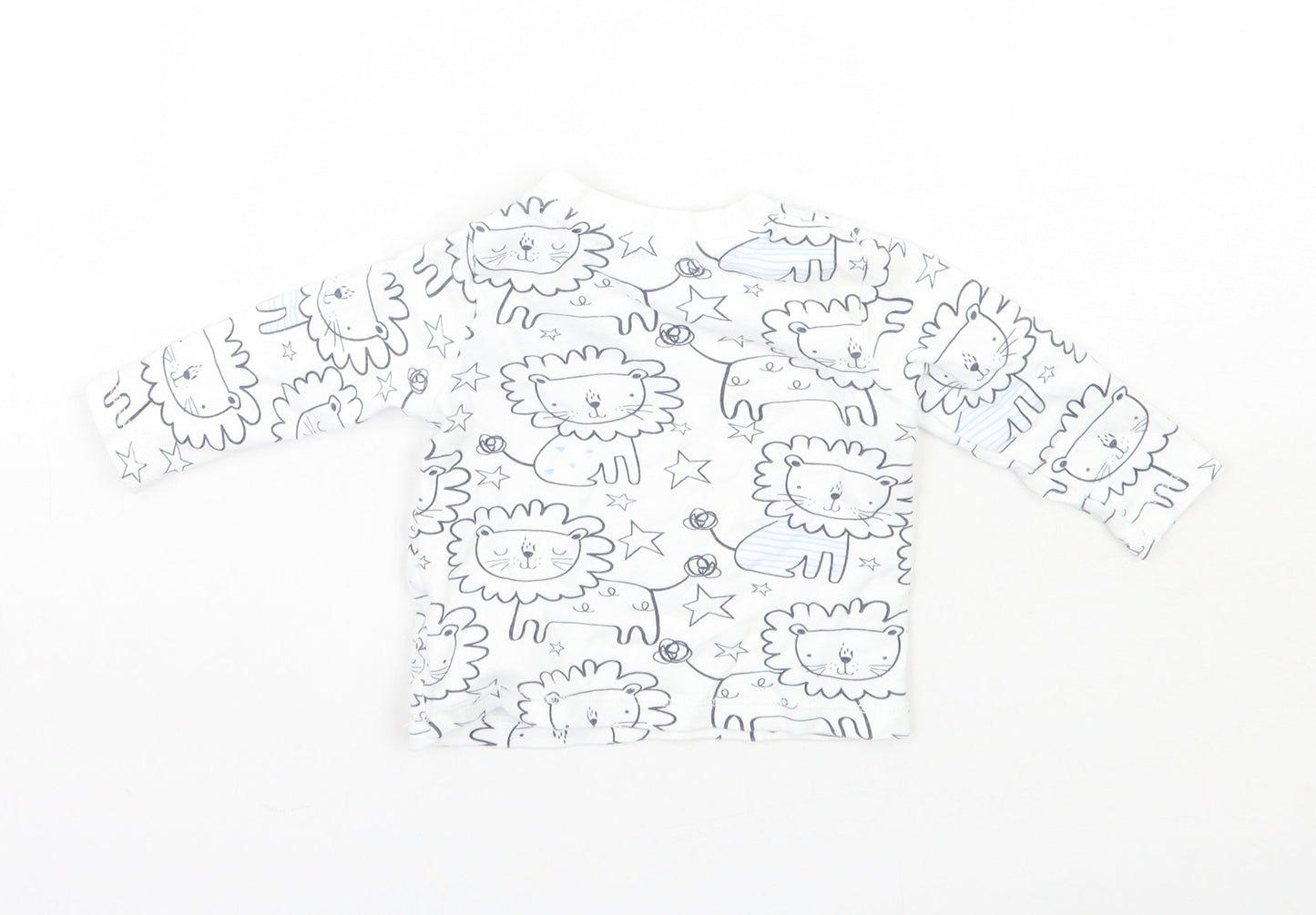F&F Baby White Geometric  Basic T-Shirt Size 0-3 Months