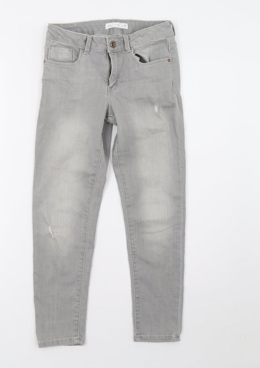 Zara Girls Grey  Denim Skinny Jeans Size 9 Months