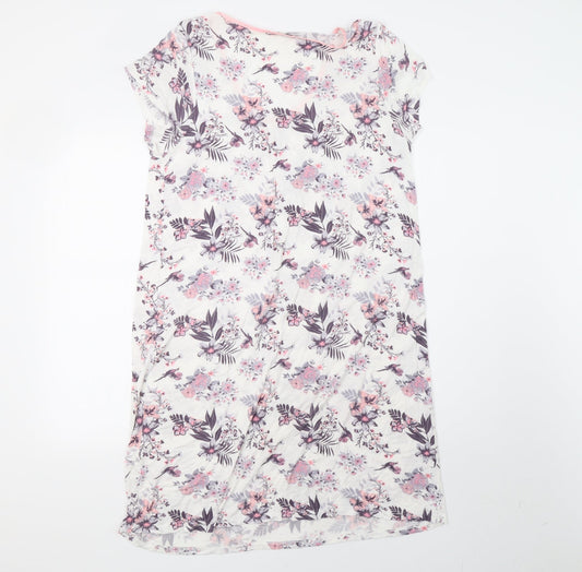 Arista Womens White Floral   Dress Size 12