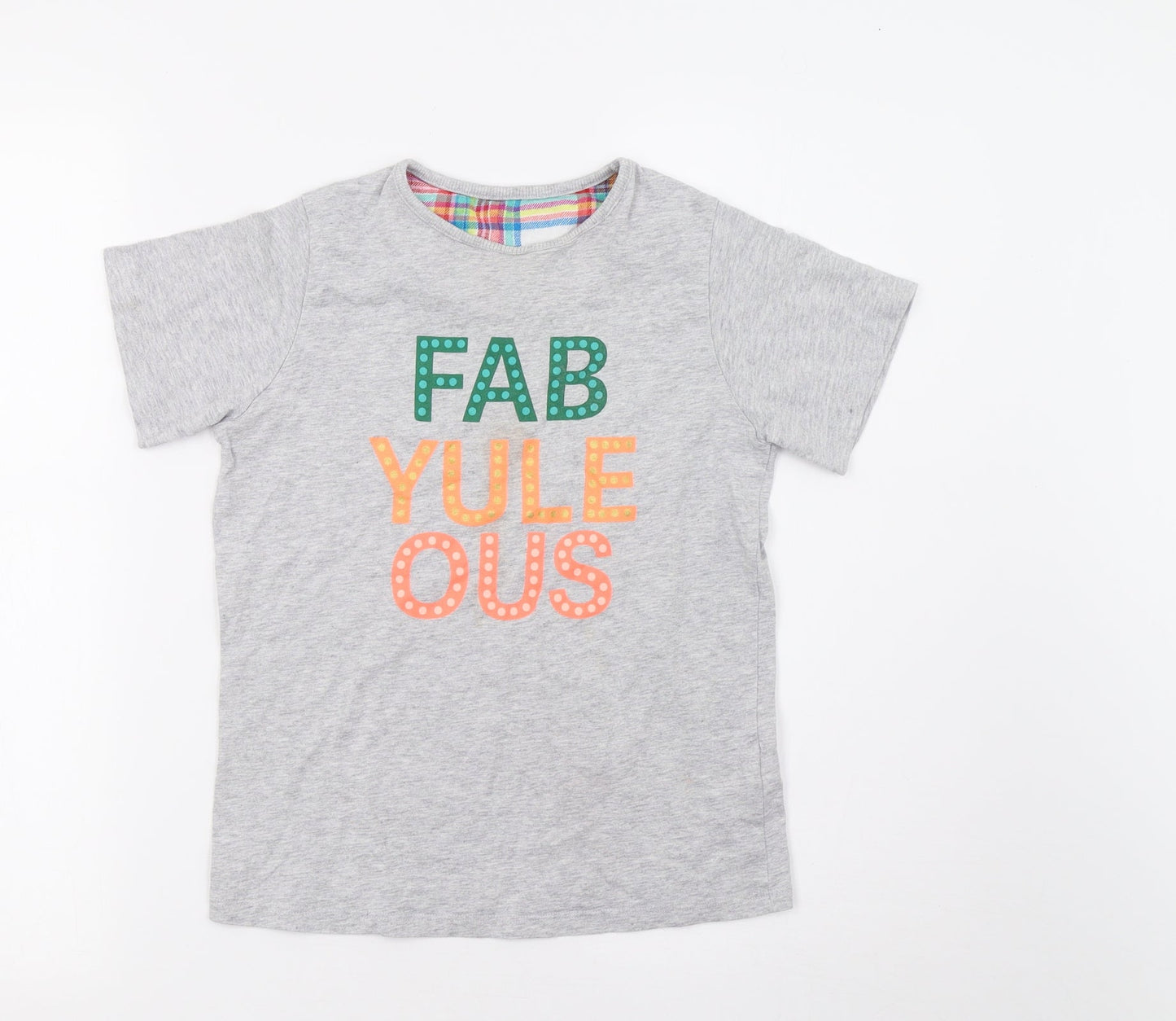 Matalan Boys Grey   Basic T-Shirt Size 8 Years