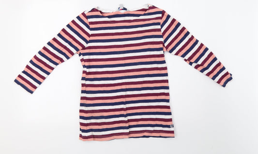 Crew Clothing Womens Pink Striped  Pullover Sweatshirt Size 8