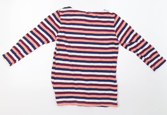 Crew Clothing Womens Pink Striped  Pullover Sweatshirt Size 8