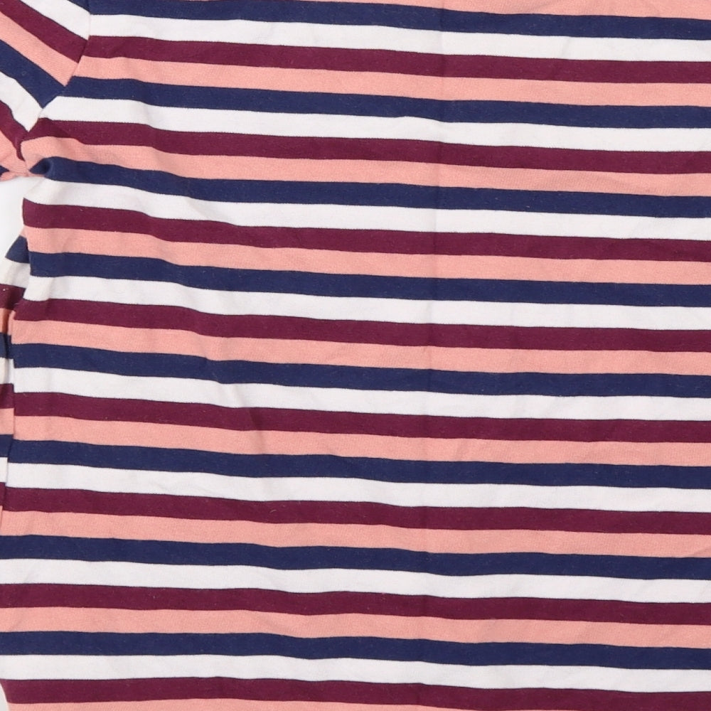 Crew Clothing Womens Pink Striped  Pullover Sweatshirt Size 8