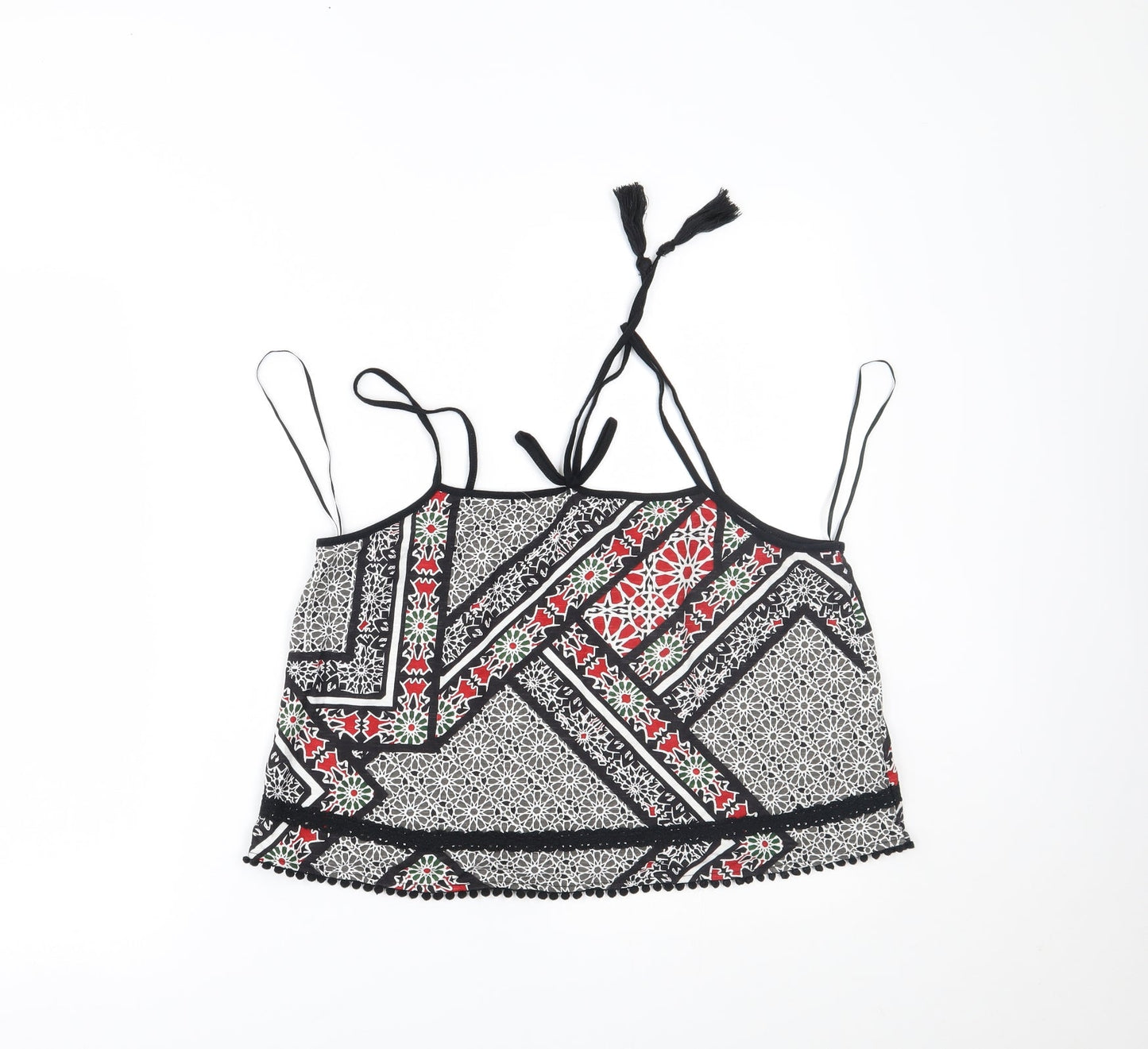 River Island Womens Multicoloured Geometric  Cropped Tank Size 14