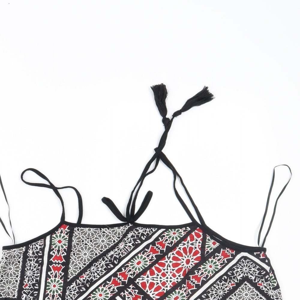 River Island Womens Multicoloured Geometric  Cropped Tank Size 14