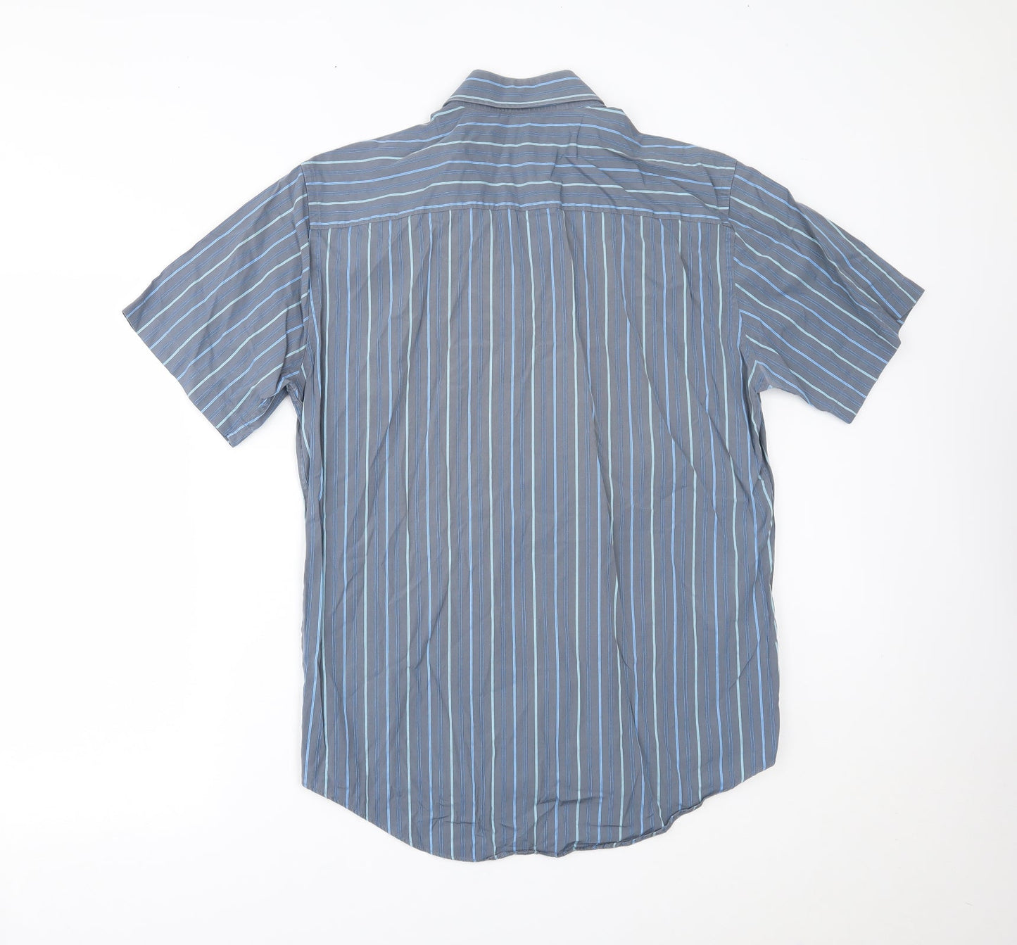 NEXT Mens Blue Striped   Button-Up Size 16