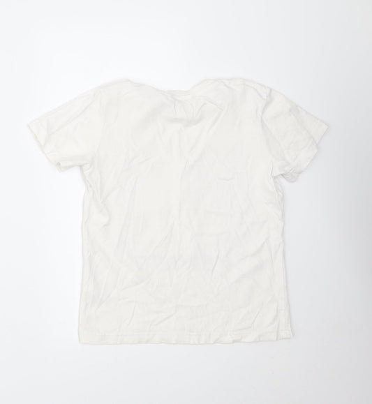 George Boys White   Basic T-Shirt Size 7-8 Years