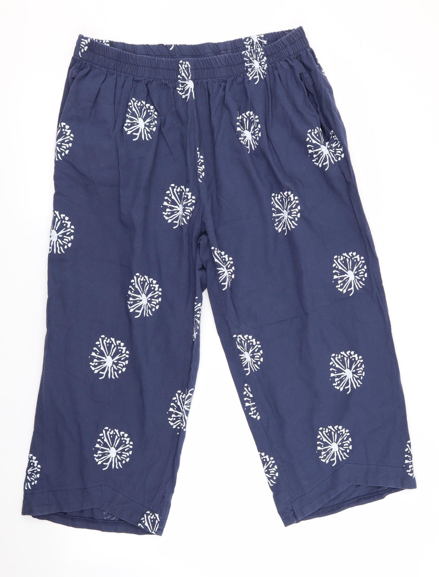 Preworn Womens Blue Floral  Trousers   L22 in