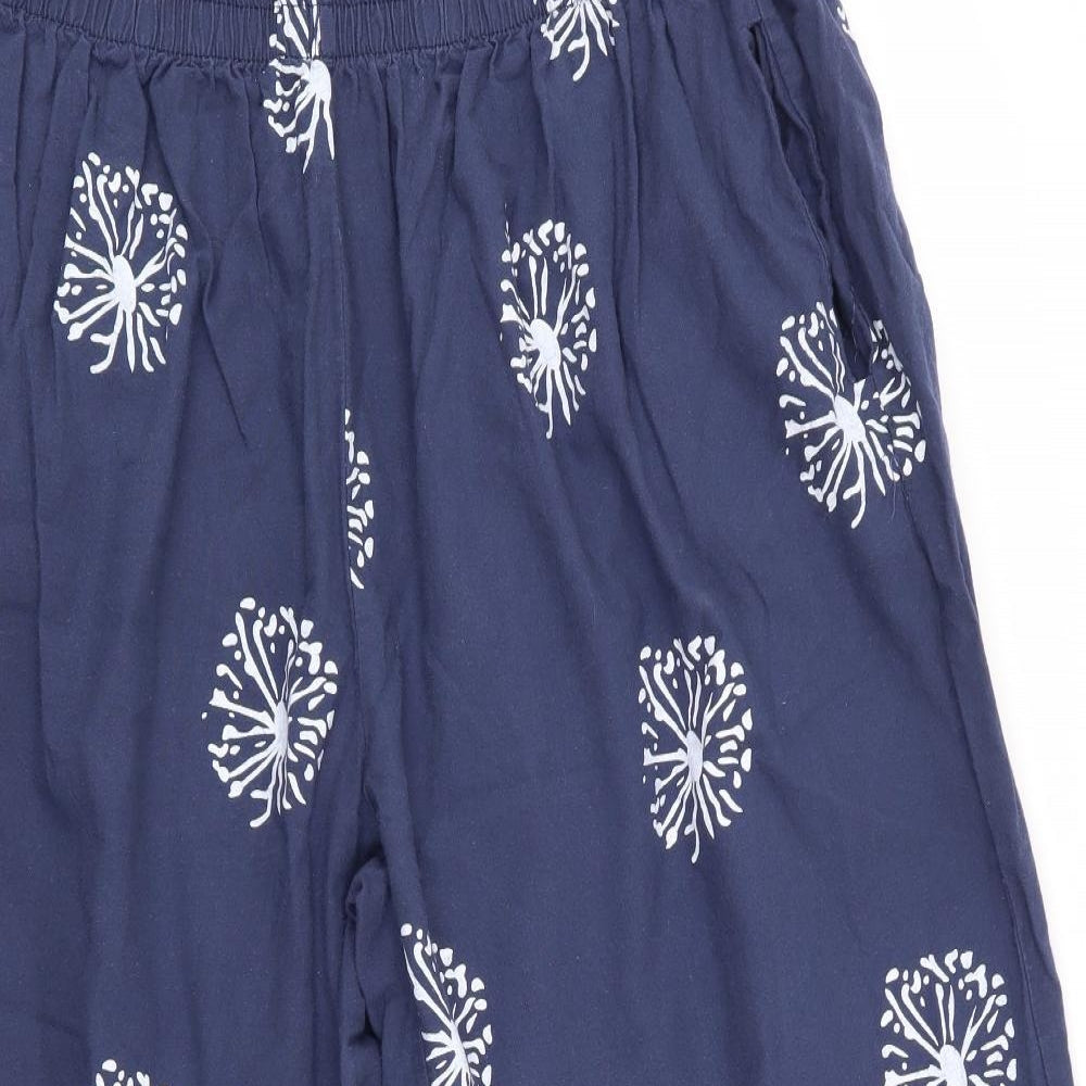 Preworn Womens Blue Floral  Trousers   L22 in