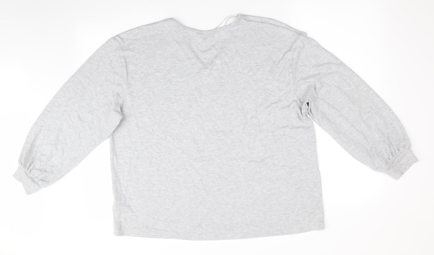 Marks and Spencer Womens Silver   Pullover Jumper Size 18  - Subtle glitter effect
