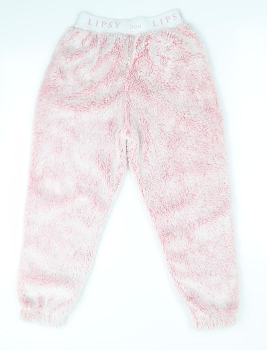 Lipsy London Girls Pink Solid   Pyjama Pants Size 9-10 Years  - Fluffy Pyjama pants