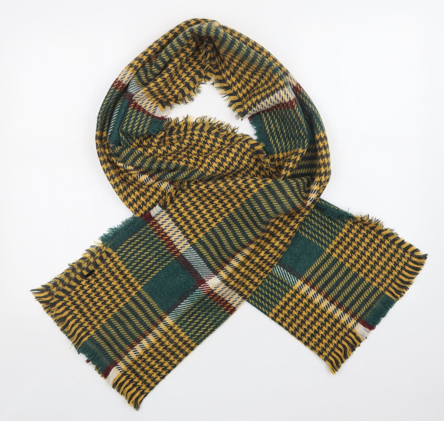 Preworn Unisex Multicoloured Plaid   Scarf