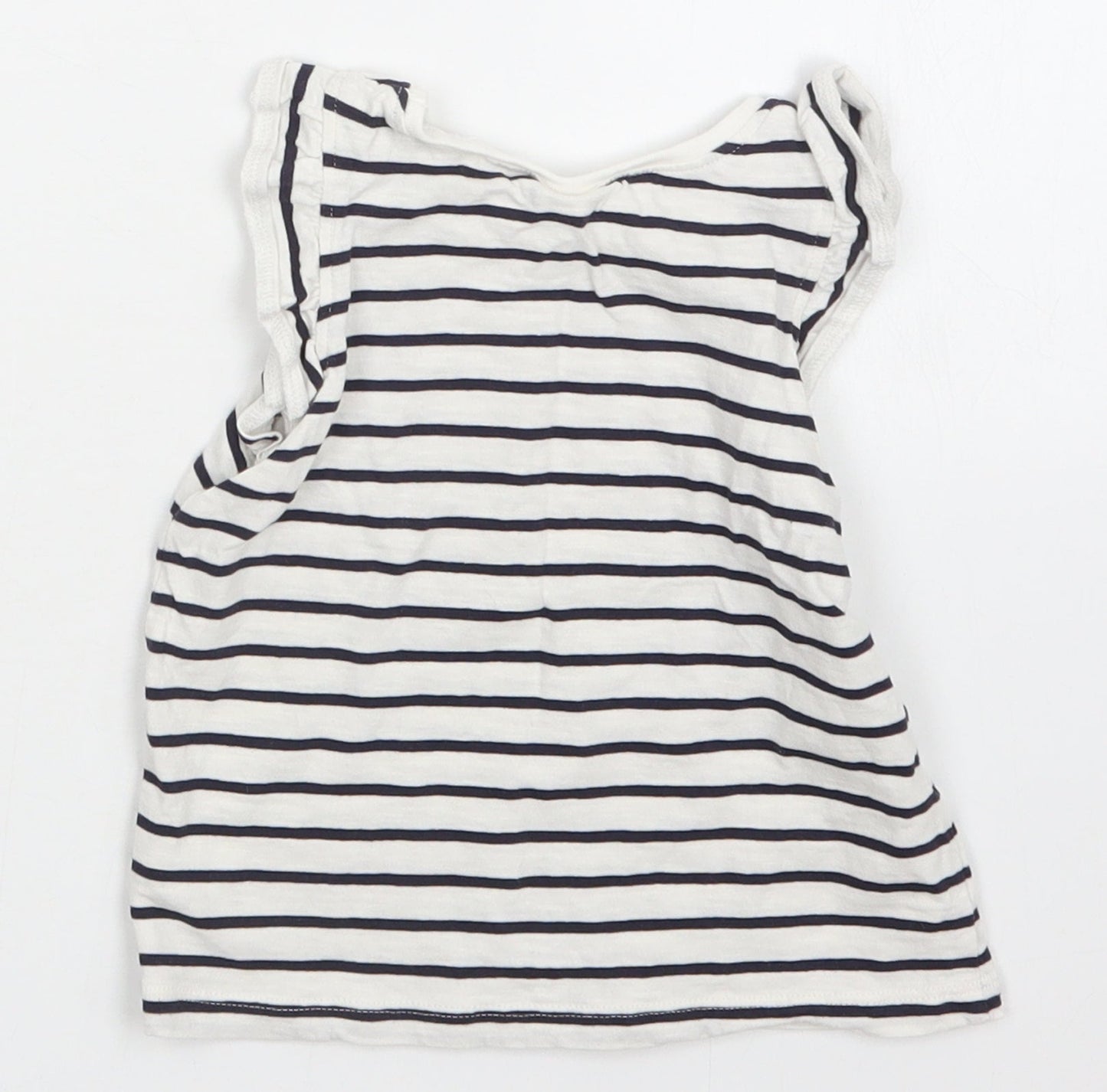 NEXT Girls Multicoloured Striped  Basic T-Shirt Size 24 Months