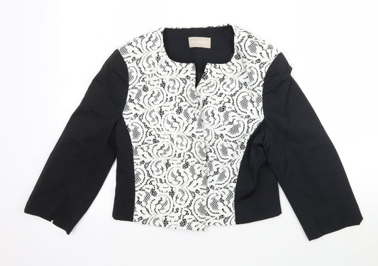 Planet Womens Black   Jacket Blazer Size 8  - Lace detail office work jacket