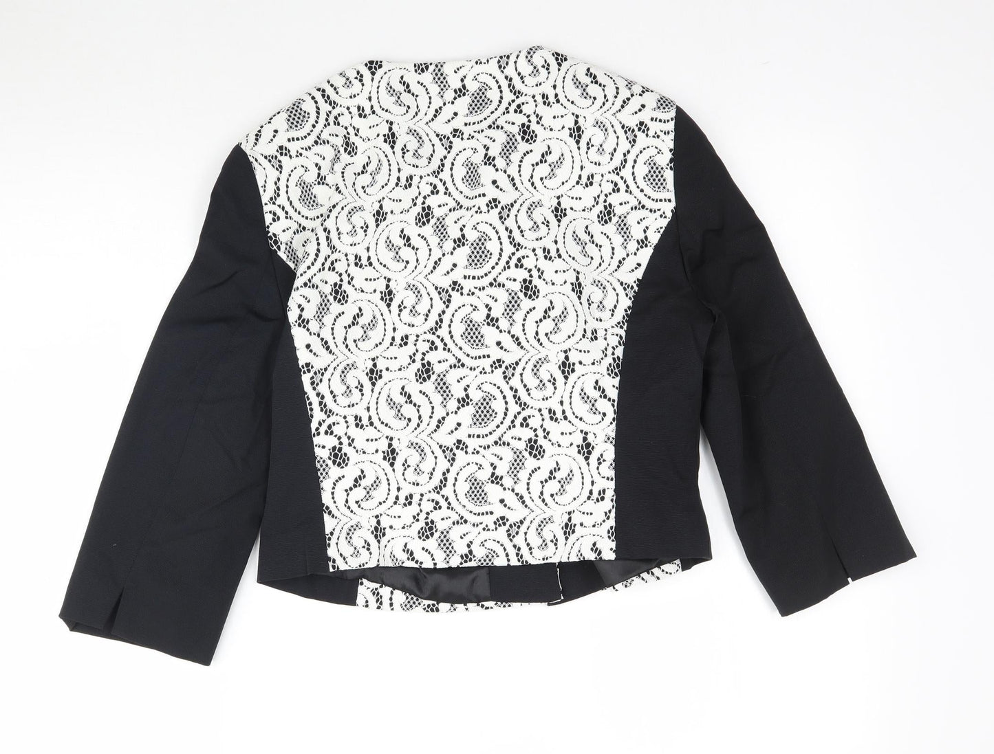 Planet Womens Black   Jacket Blazer Size 8  - Lace detail office work jacket