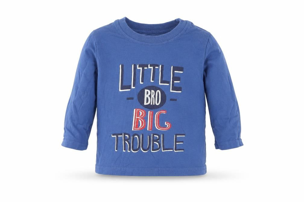 George Boys Blue   Basic T-Shirt Size 6-9 Months  - little bro