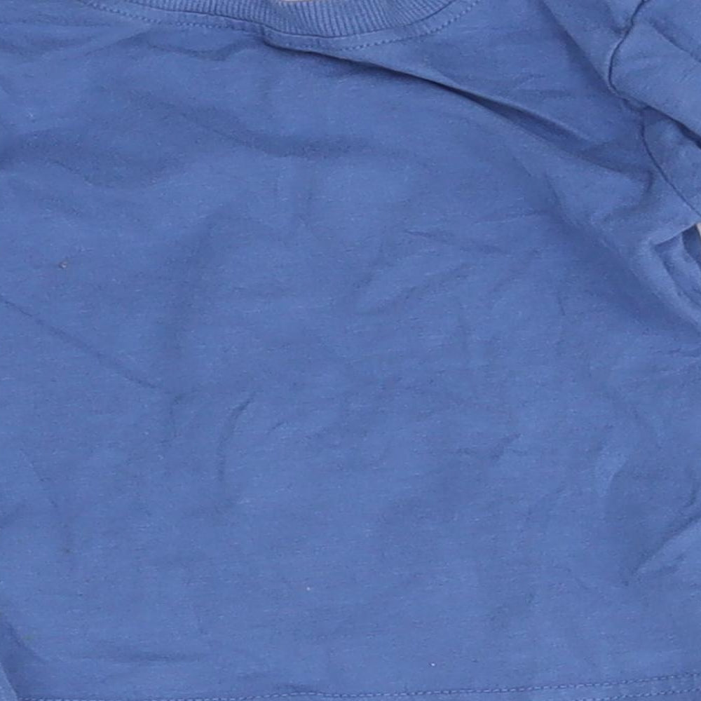 George Boys Blue   Basic T-Shirt Size 6-9 Months  - little bro