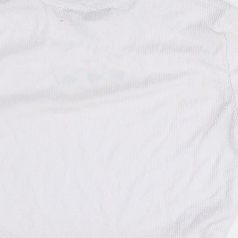 I SAW IT FIRST Womens White   Cropped T-Shirt Size 6