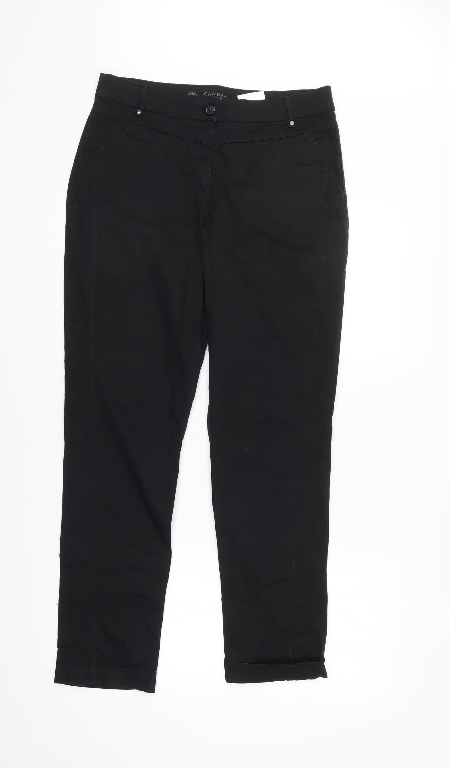 Canda Womens Black  Denim Straight Jeans Size 8 L29 in