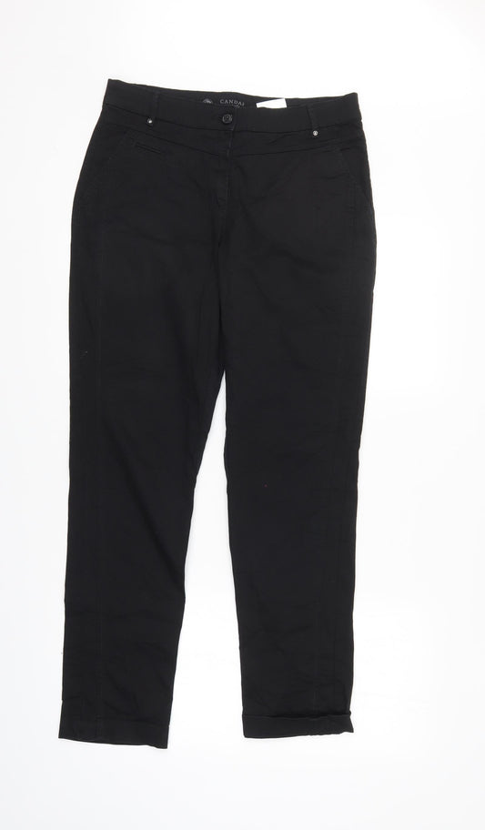 Canda Womens Black  Denim Straight Jeans Size 8 L29 in